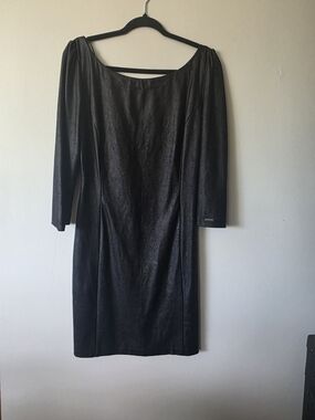Vintage GUESS Black Bodycon Dress Full Back Zip | Sexy Cocktail Party Dress